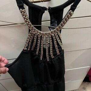 Rue21 Black Beaded Jumpsuit